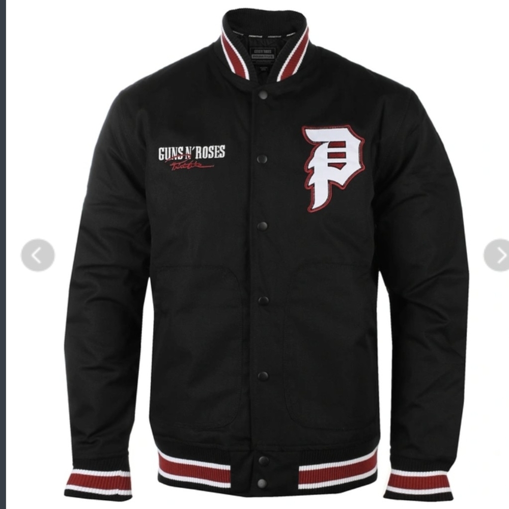 GUNS N ROSES VARSITY JACKET SIZE XL BLACK
